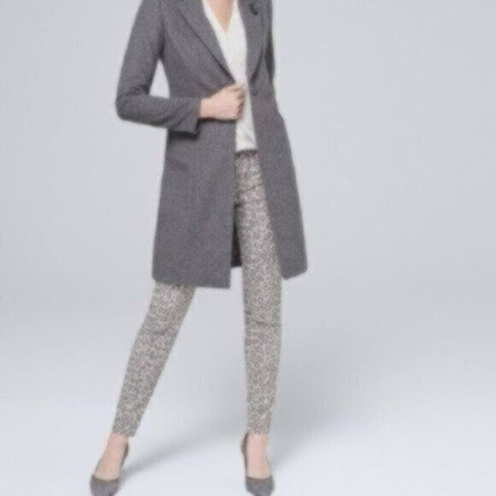 NWT White House Black Market Sculpt High-Rise Leopard-Print Skinny Ankle Jeans